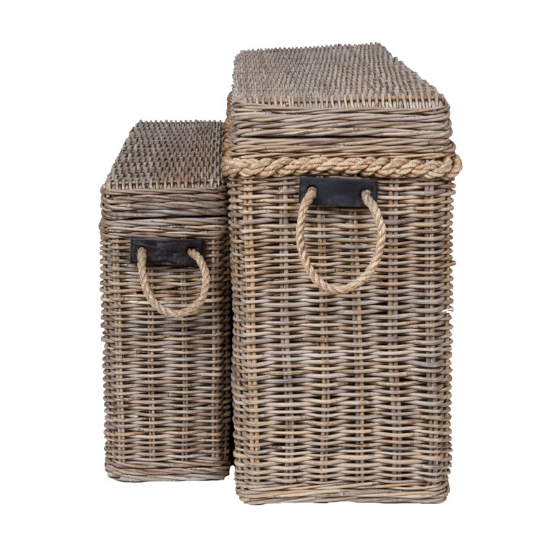 Sand & Stable Kent 2 Piece Wicker Trunk Set & Reviews Wayfair